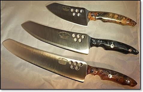 Selection of Rhino Custom Knives